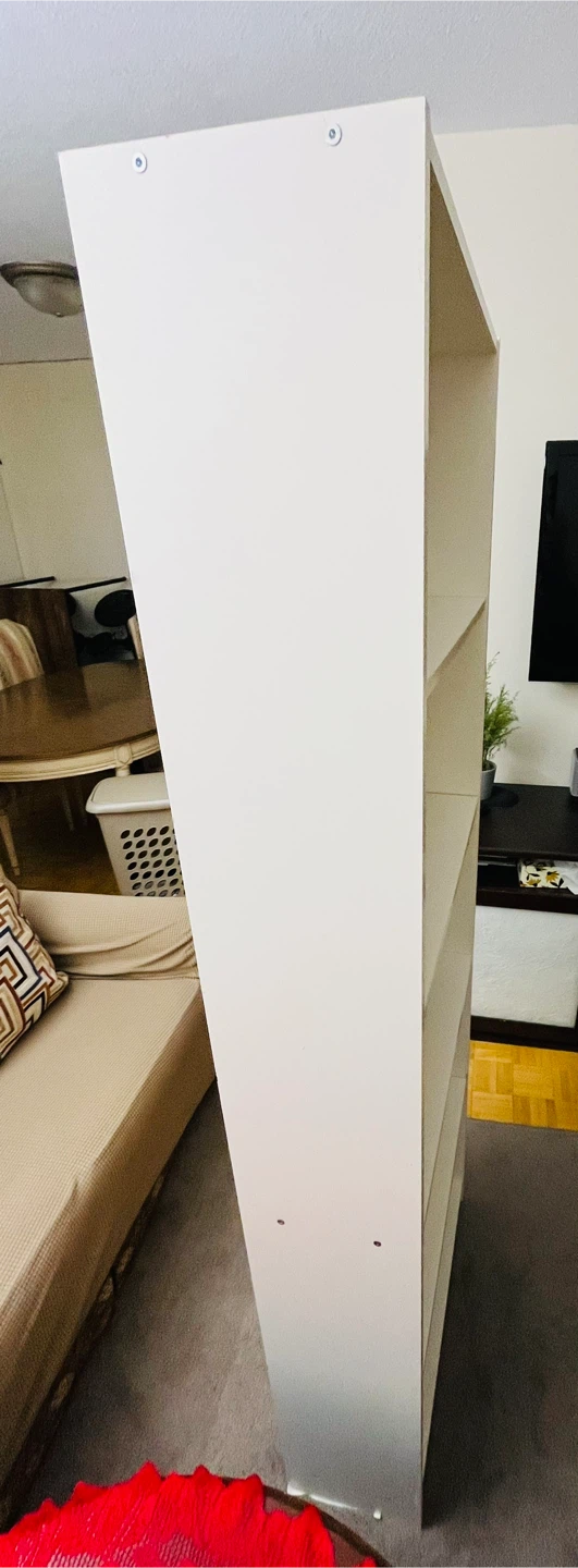 White Bookcase Shelf Unit - photo 4