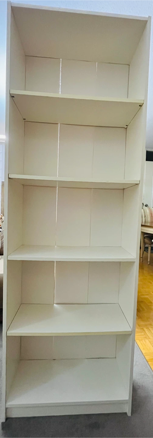 White Bookcase Shelf Unit - photo 3