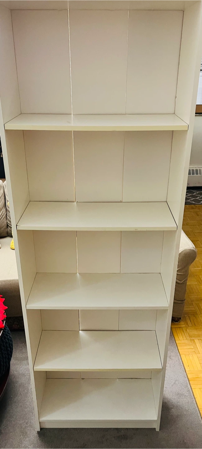 White Bookcase Shelf Unit
