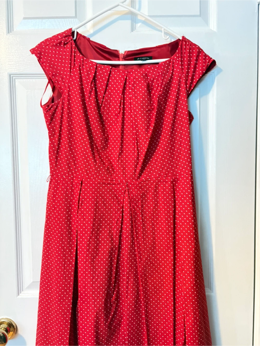 Le Chateau Red Polka Dot Dress Size M