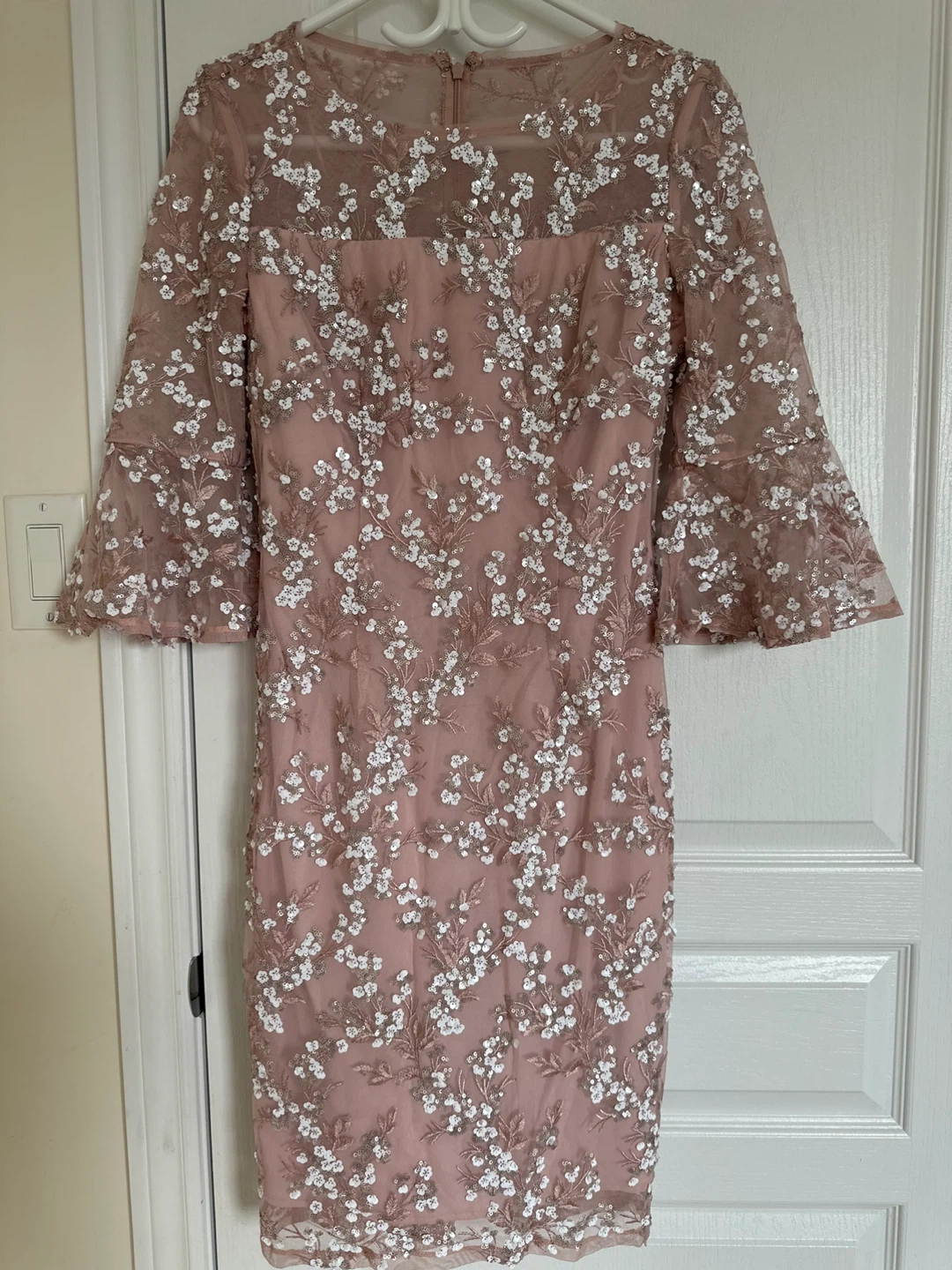 Alex Evenings Pink Embroidered Midi Dress Size 4 - photo 3