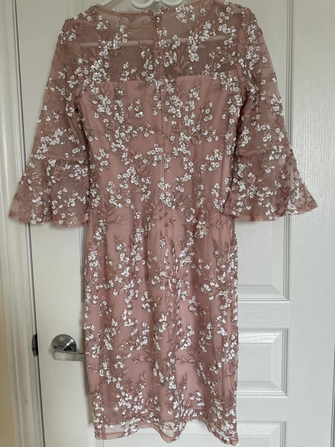 Alex Evenings Pink Embroidered Midi Dress Size 4 - photo 4