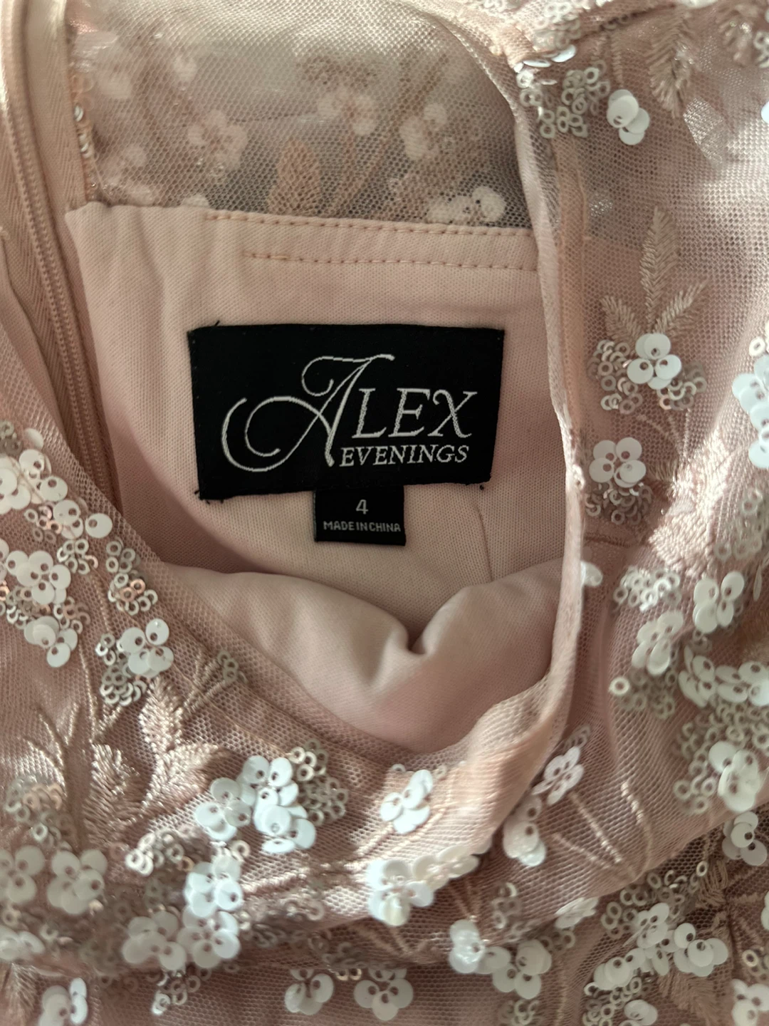 Alex Evenings Pink Embroidered Midi Dress Size 4 - photo 2