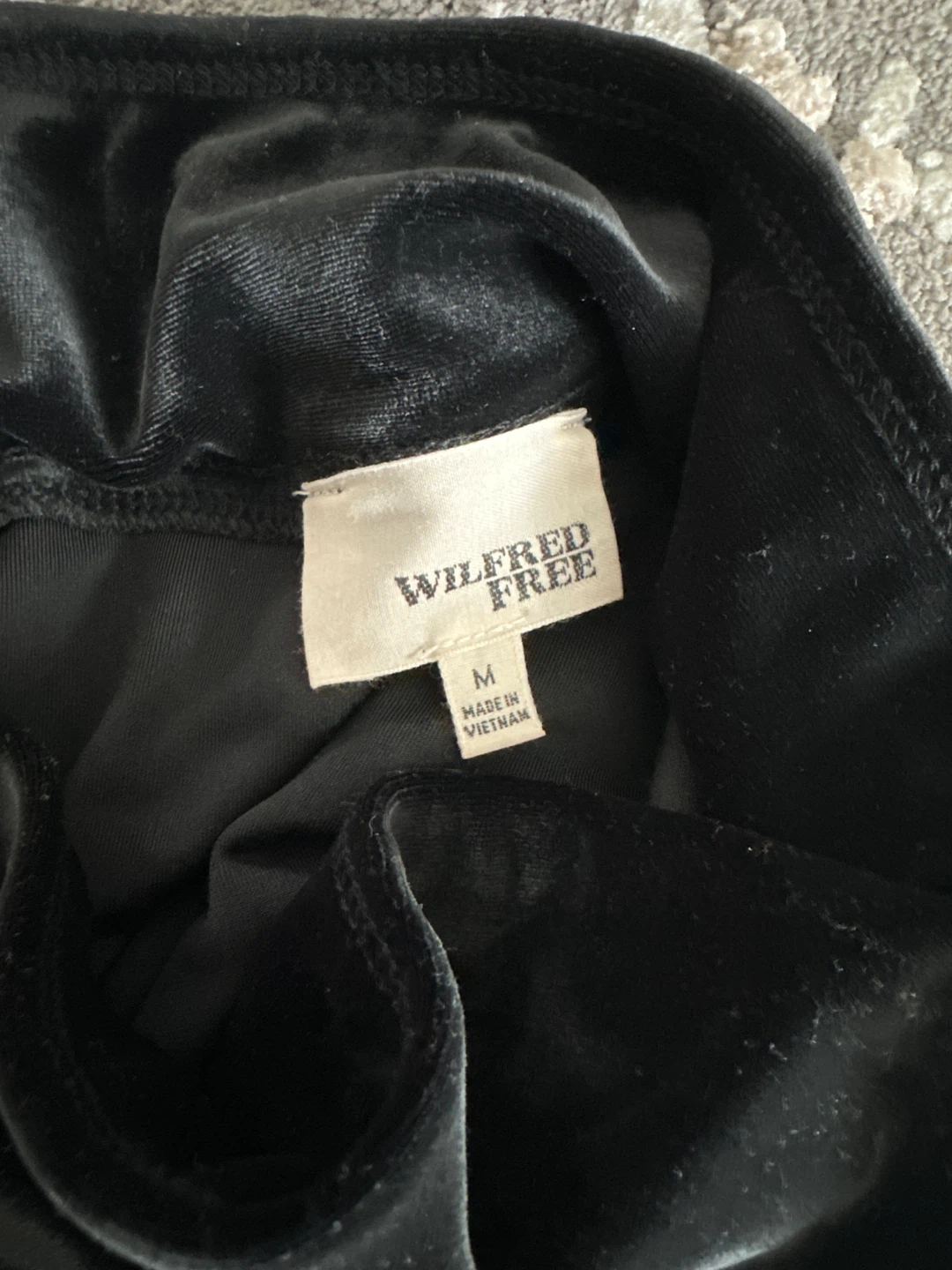 Wilfred Free Black Velvet Pencil Skirt Size M - photo 2