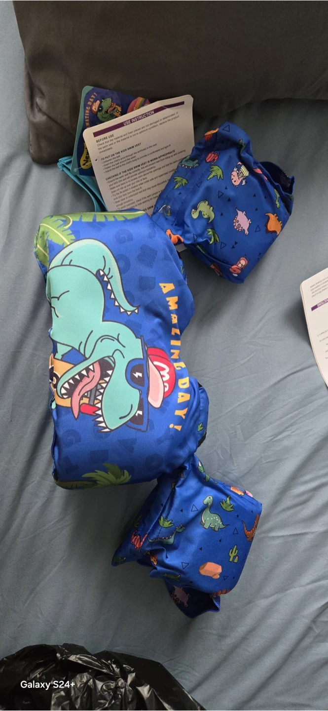 Chriffer Kids Swim Vest Dinosaur Print