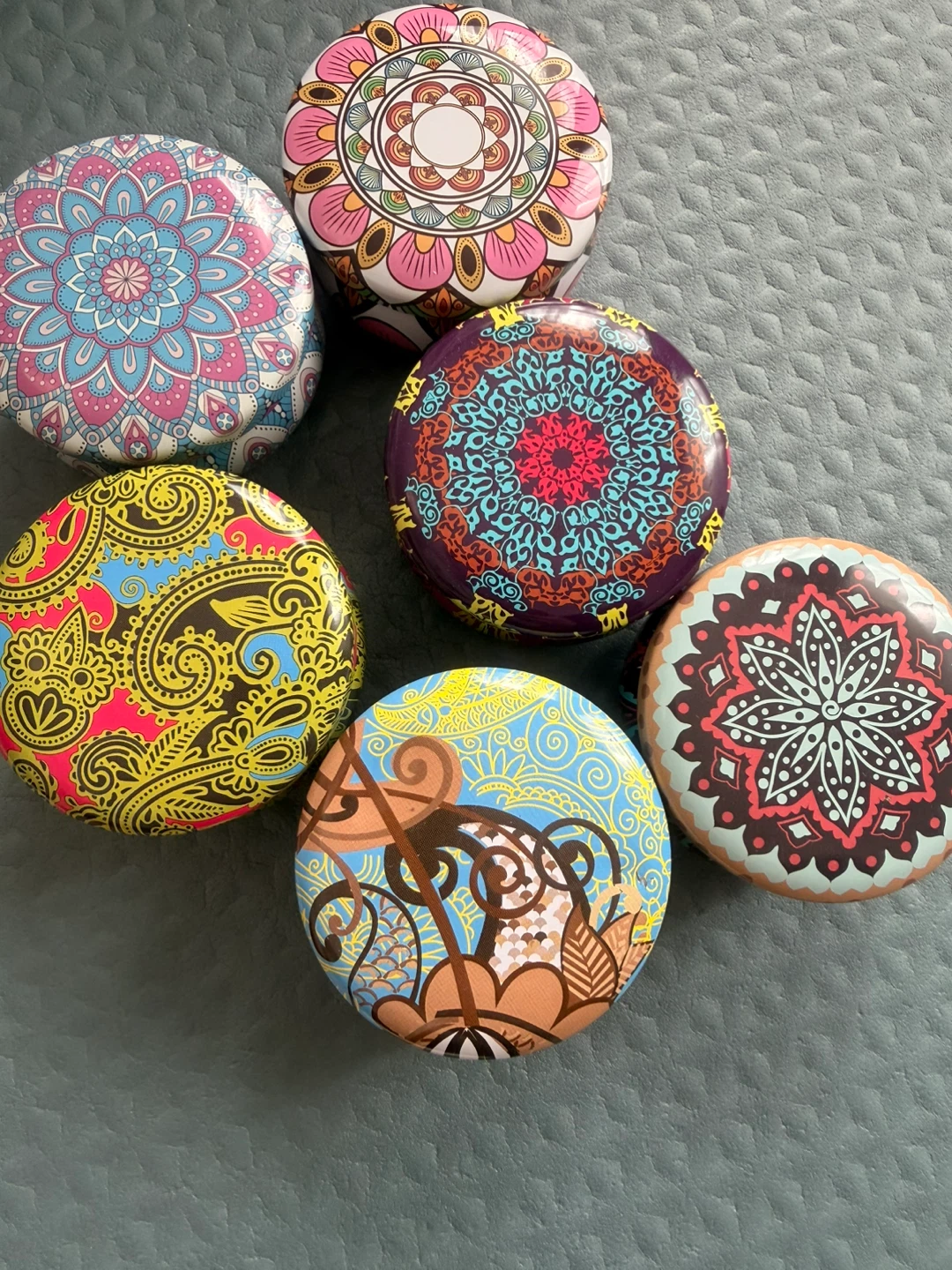 Set of 6 Scented Tin Candles