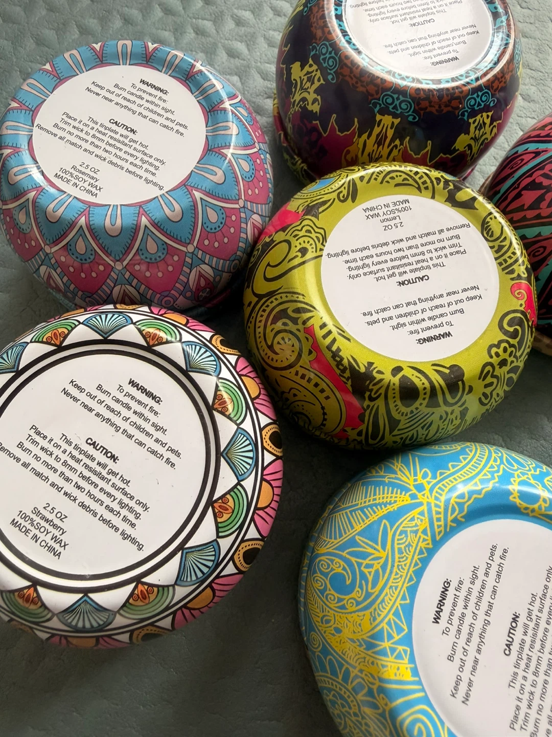 Set of 6 Scented Tin Candles - photo 4