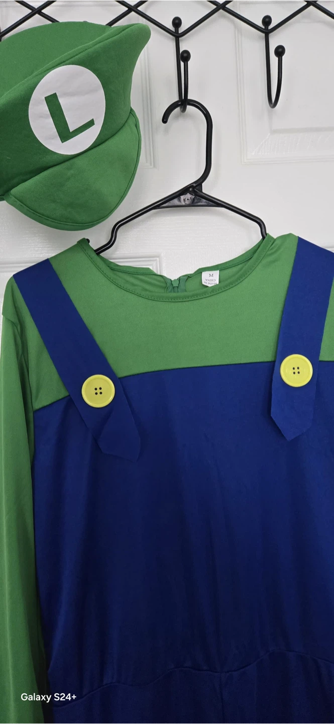 Luigi Costume with Hat - Size Medium - photo 2