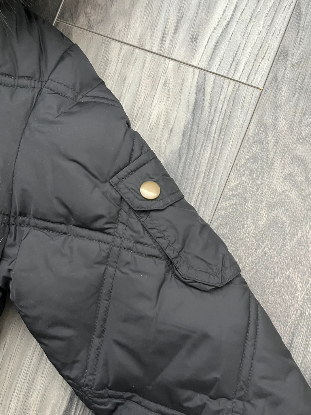 Black Puffer Jacket w/ Fur Hood - photo 5