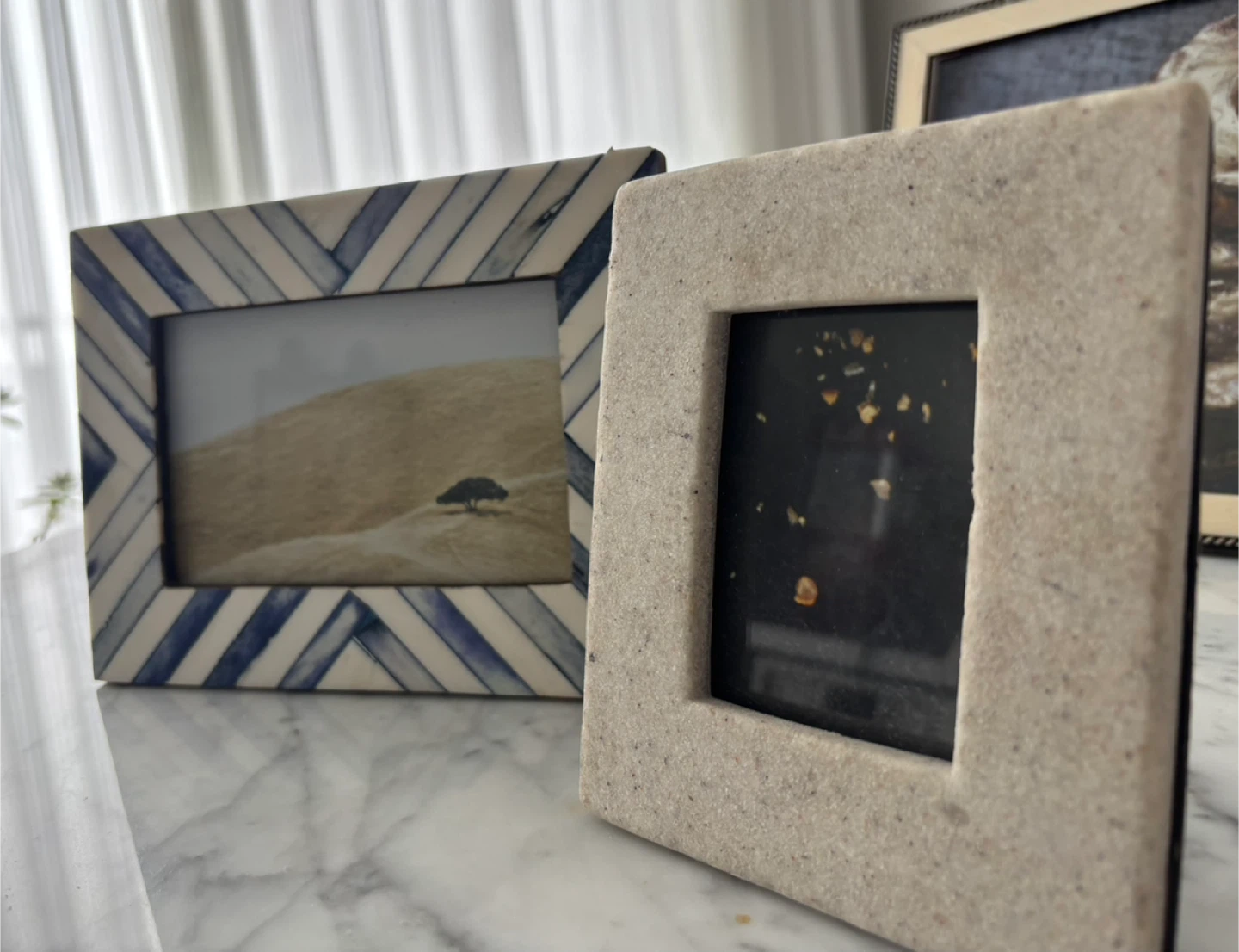 Two decorative photo frames
