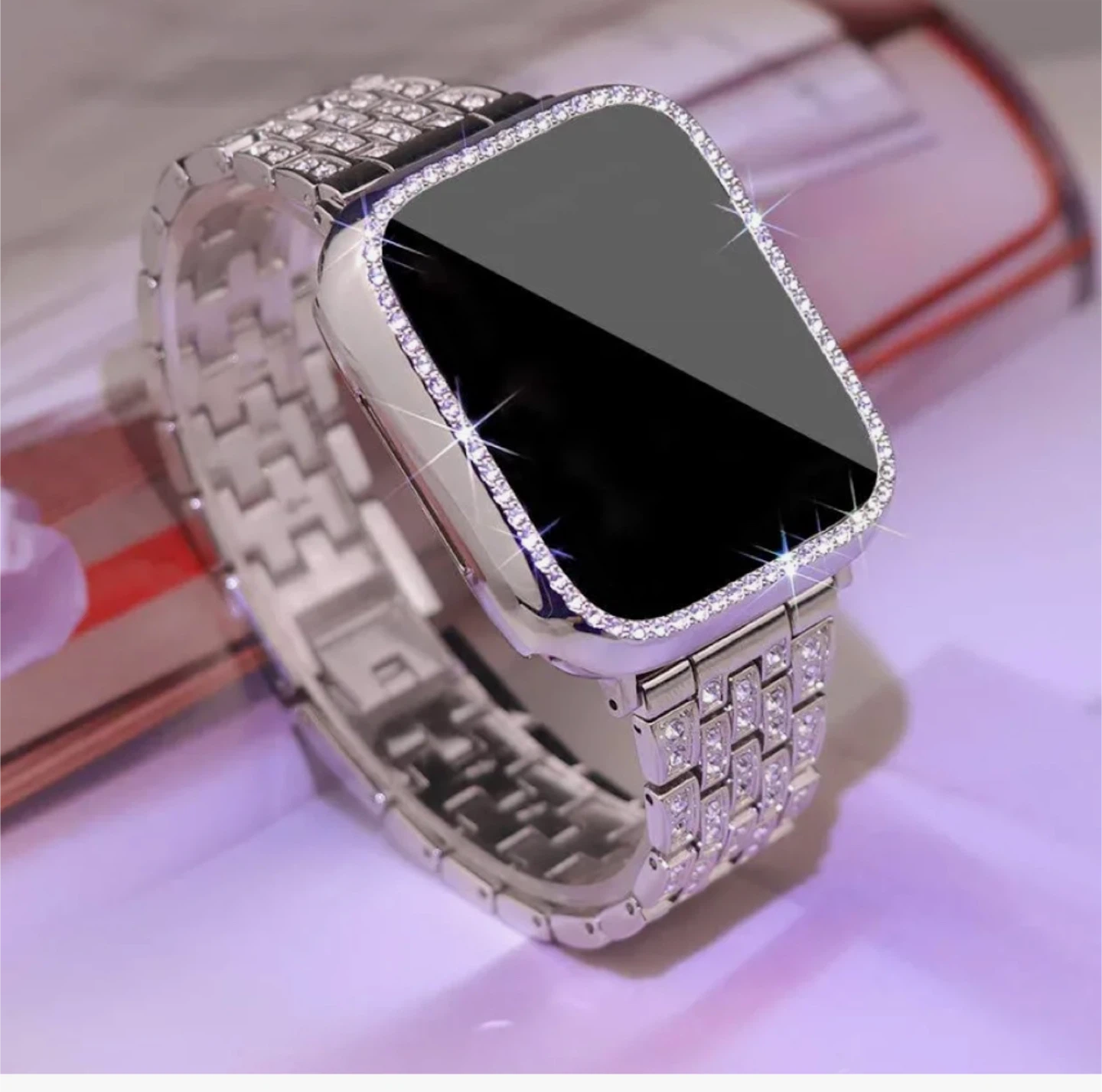 Rhinestone Apple Watch Band and Case - photo 2