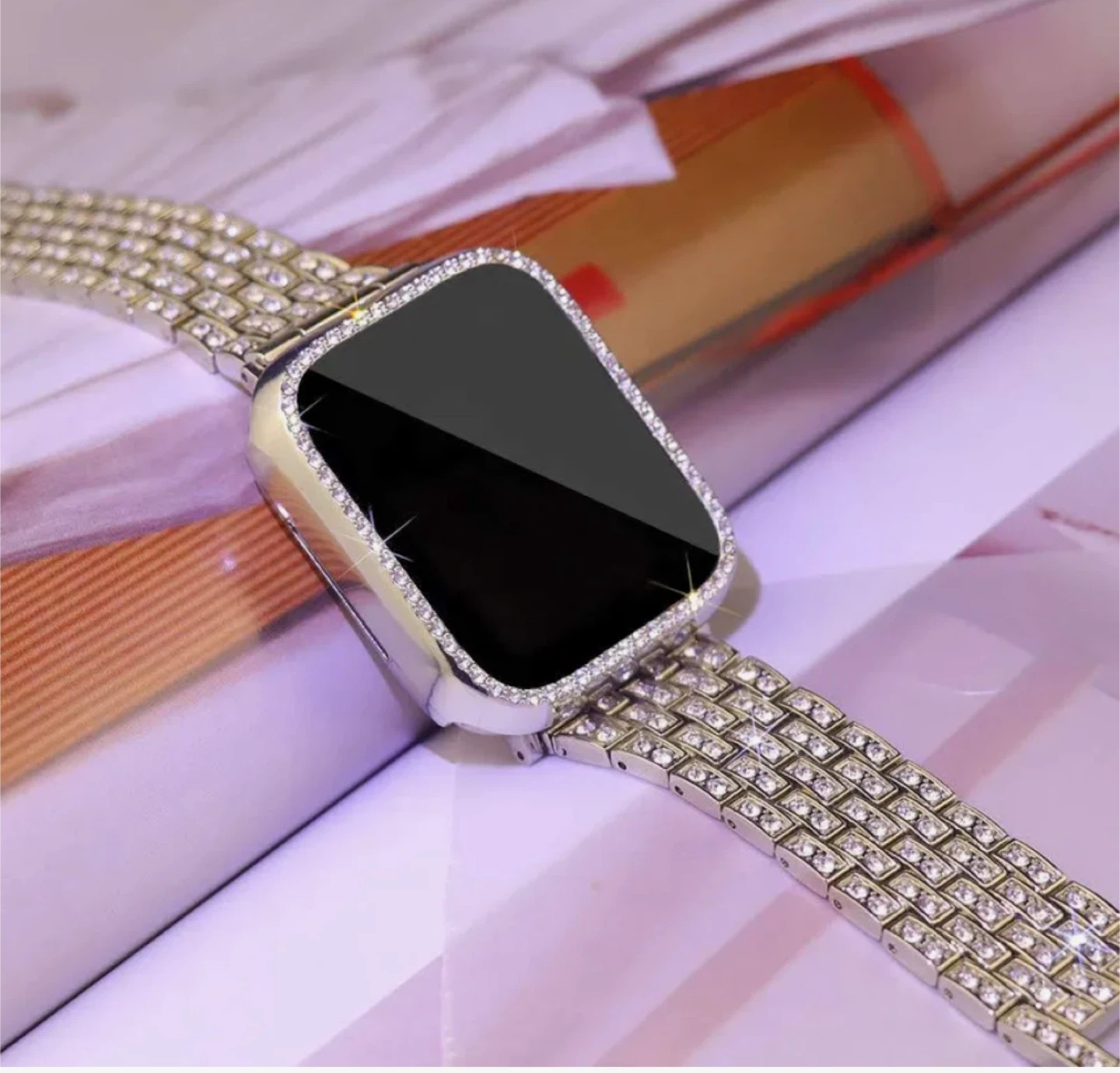 Rhinestone Apple Watch Band and Case - photo 3