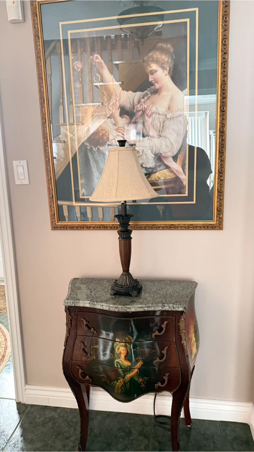 Vintage Accent Table with Drawer - photo 3