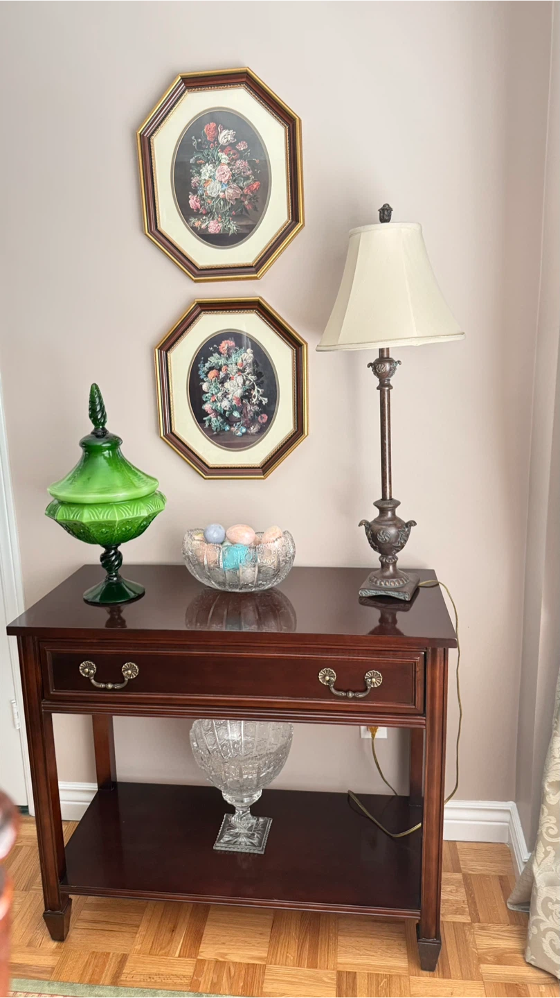 Vintage Accent Table with Drawer