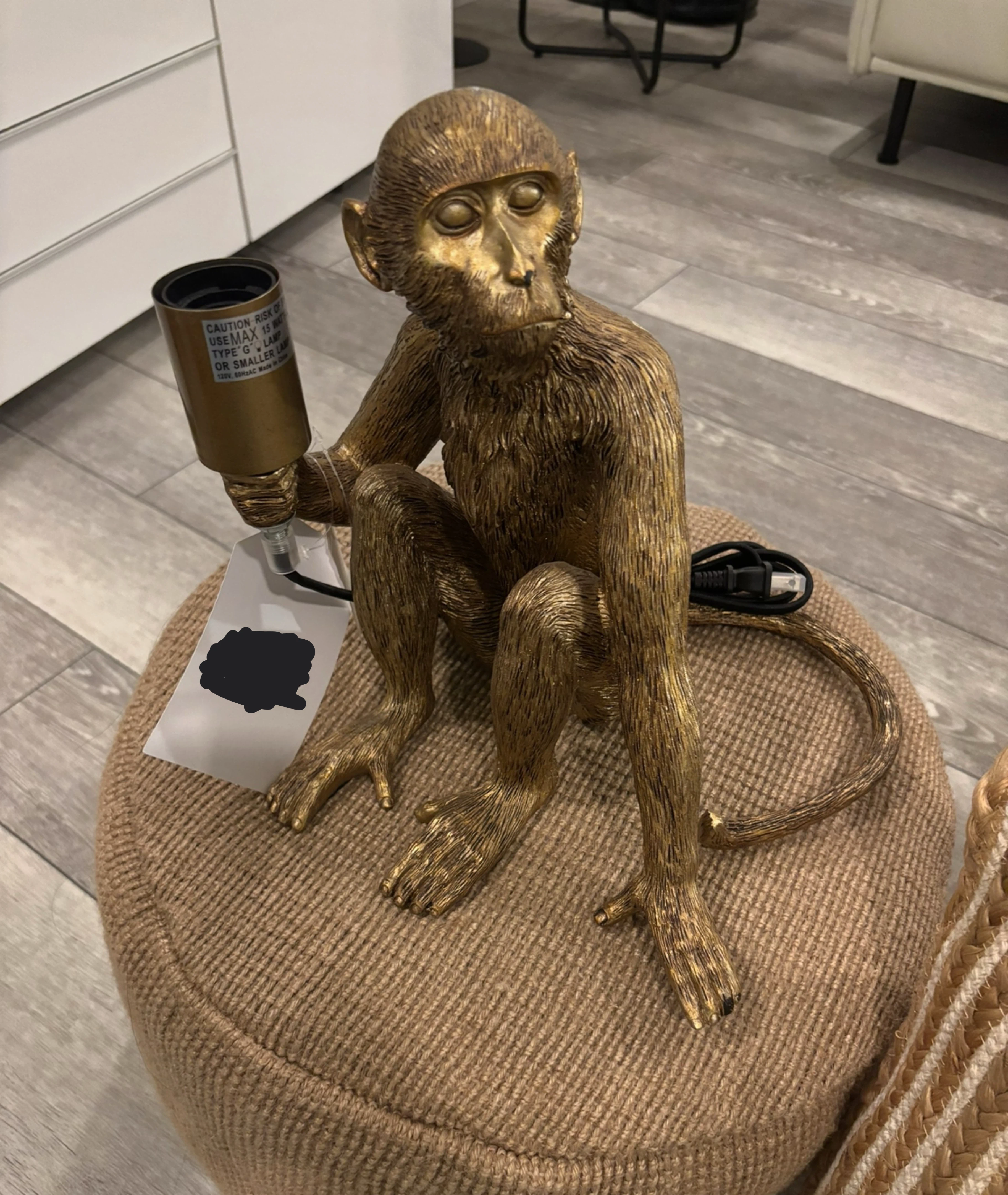 Gold Monkey Table Lamp