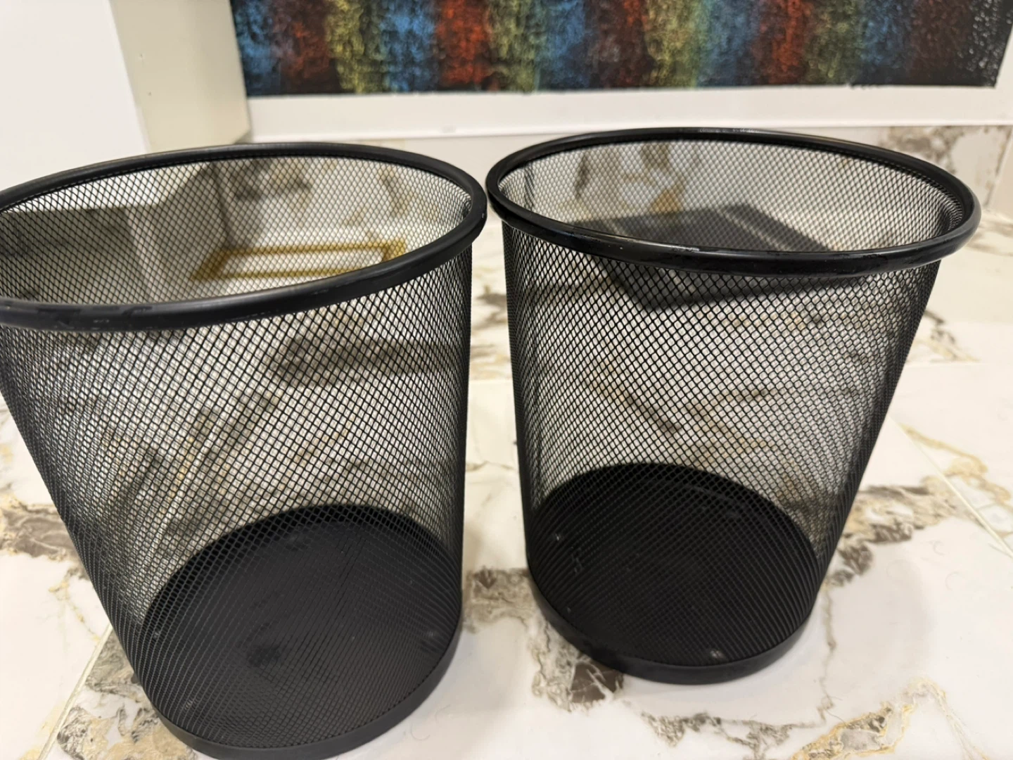 🗑️ MOVING OUT SALE – Mesh Trash Bins (Set of 2)