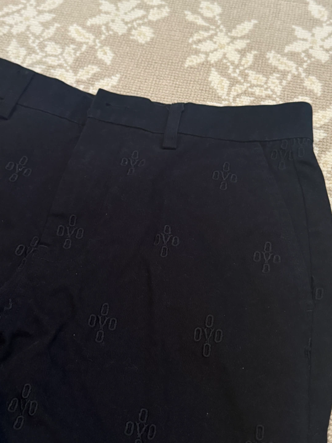 October's Very Own (OVO) Black Embroidered Pants - Size 28 - photo 2