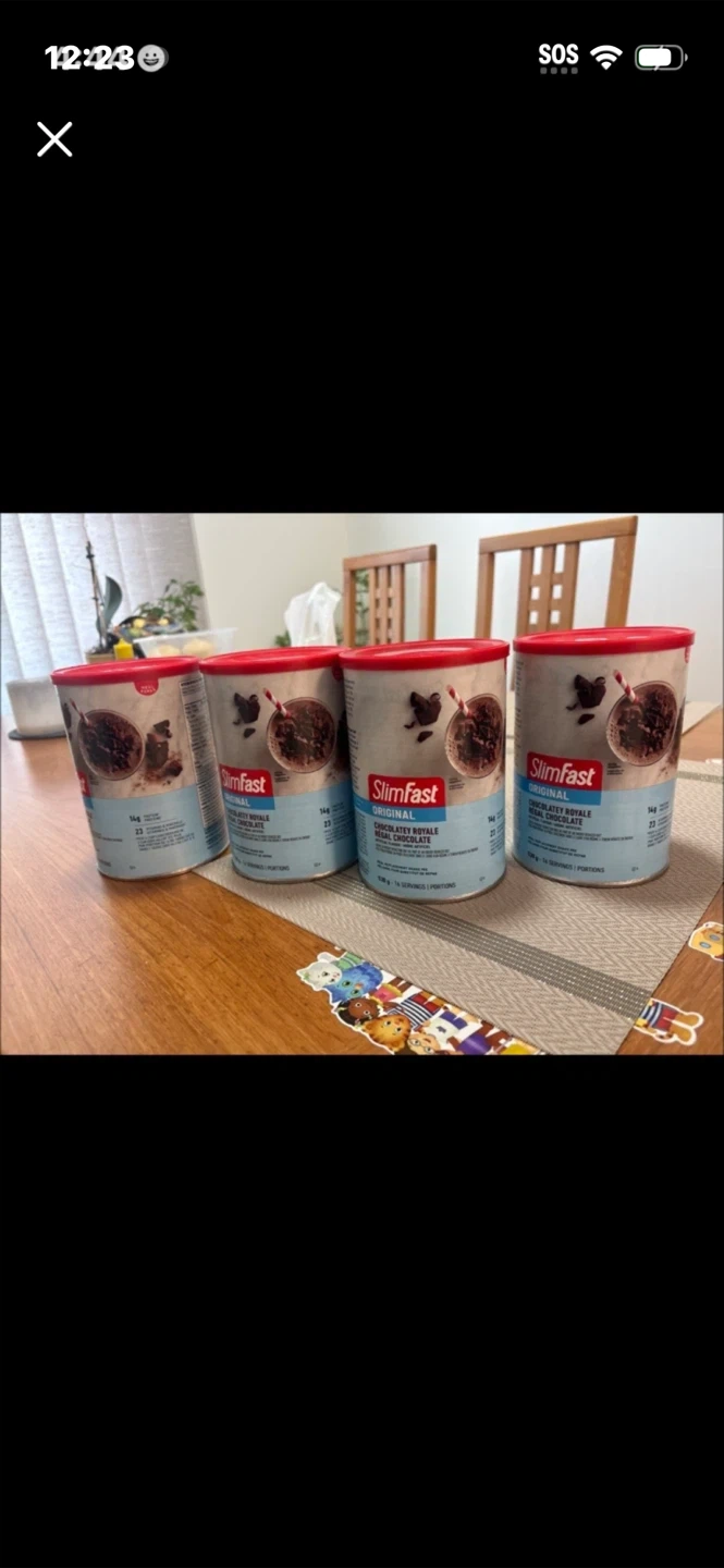 SlimFast Original Chocolatey Royale Meal Shake Mix (4 Cans)