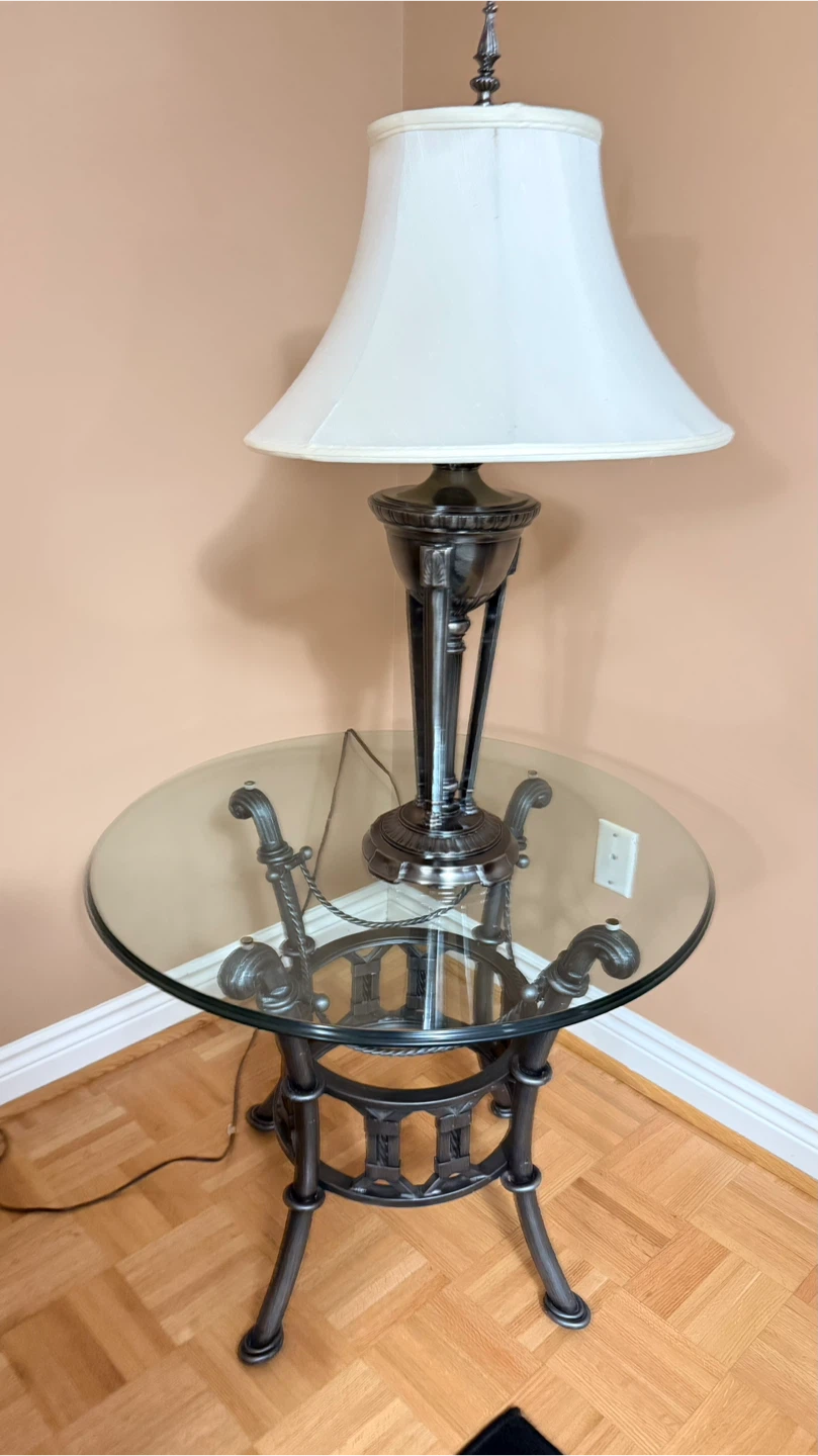 Crystal and Brass Table Lamp - photo 3