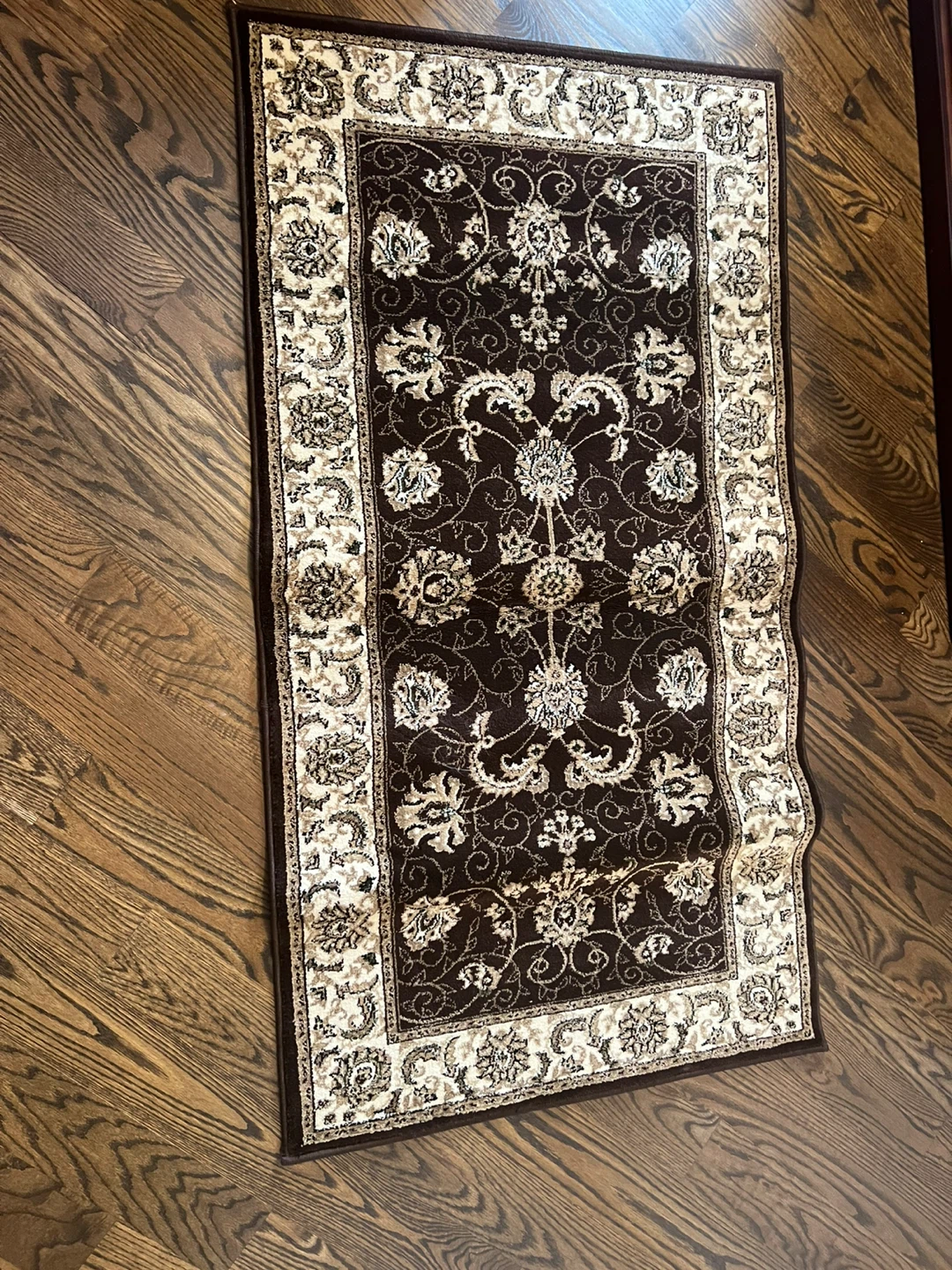 Classic Persian-Style Area Rug - Brown & Beige