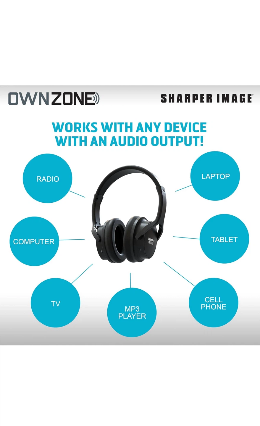 OWNZONE by Sharper Image Wireless Headphones and Transmitter - photo 5
