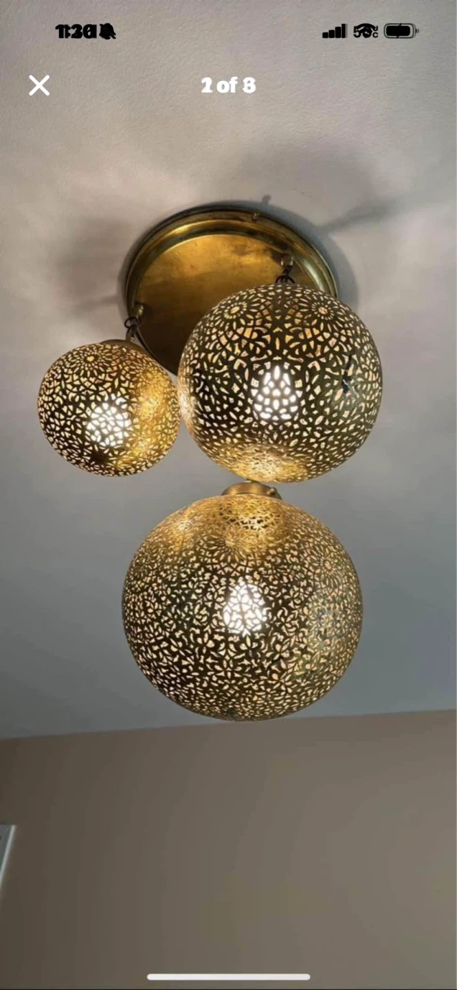 Traditional Moroccan lamp. Hand made.Brought from Morocco.