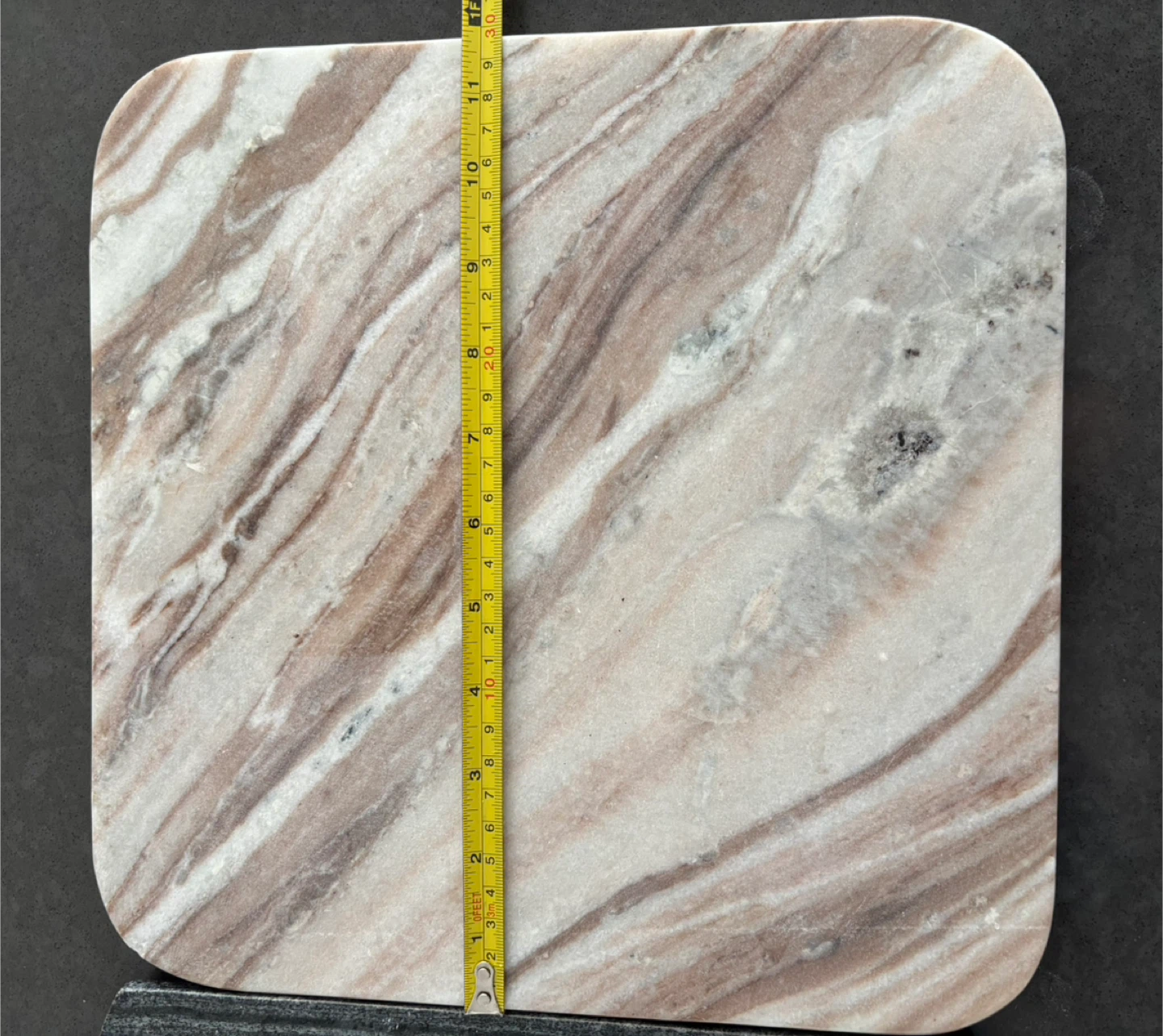 *Never used* Large Size Square Breccia Marble Platter
