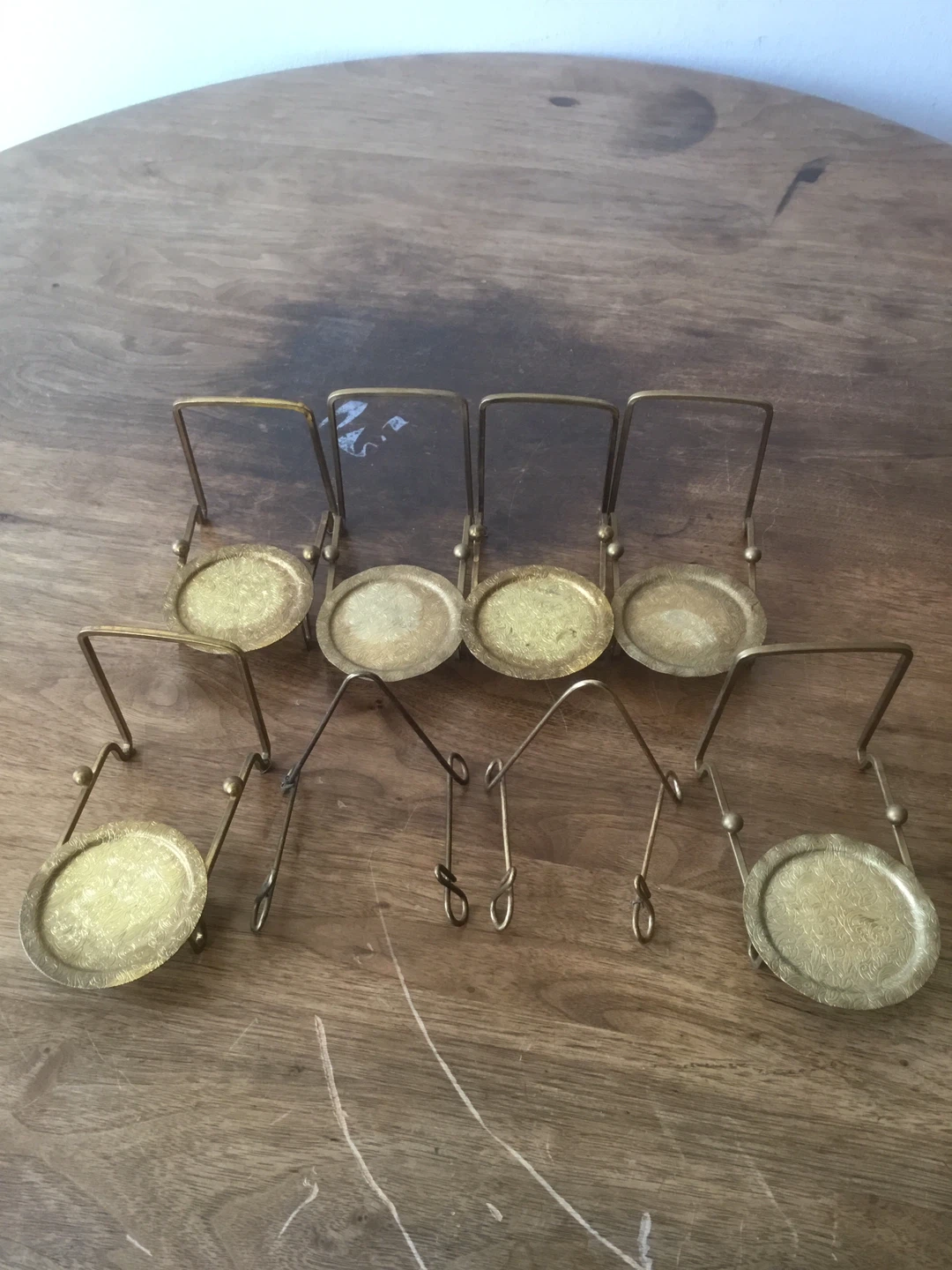 Metal gold-colored mini display stands - Last Day Tues 3/31