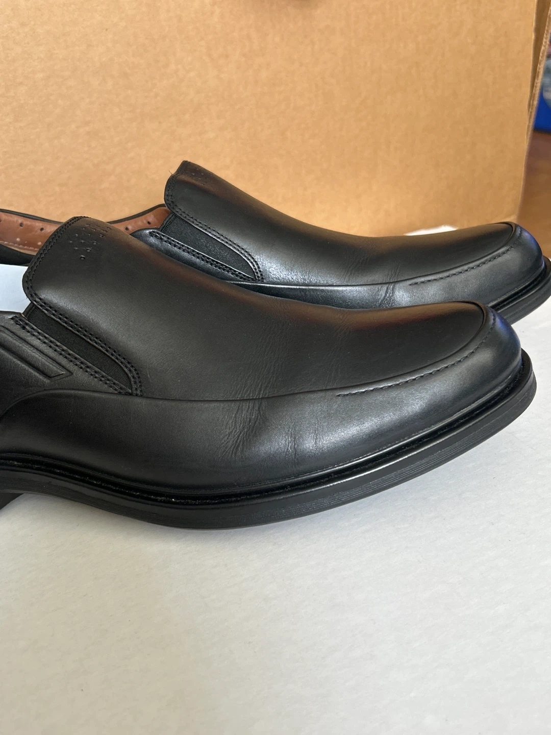 Clarks Men's Black Leather Slip-On Shoes Size US 13 - photo 5
