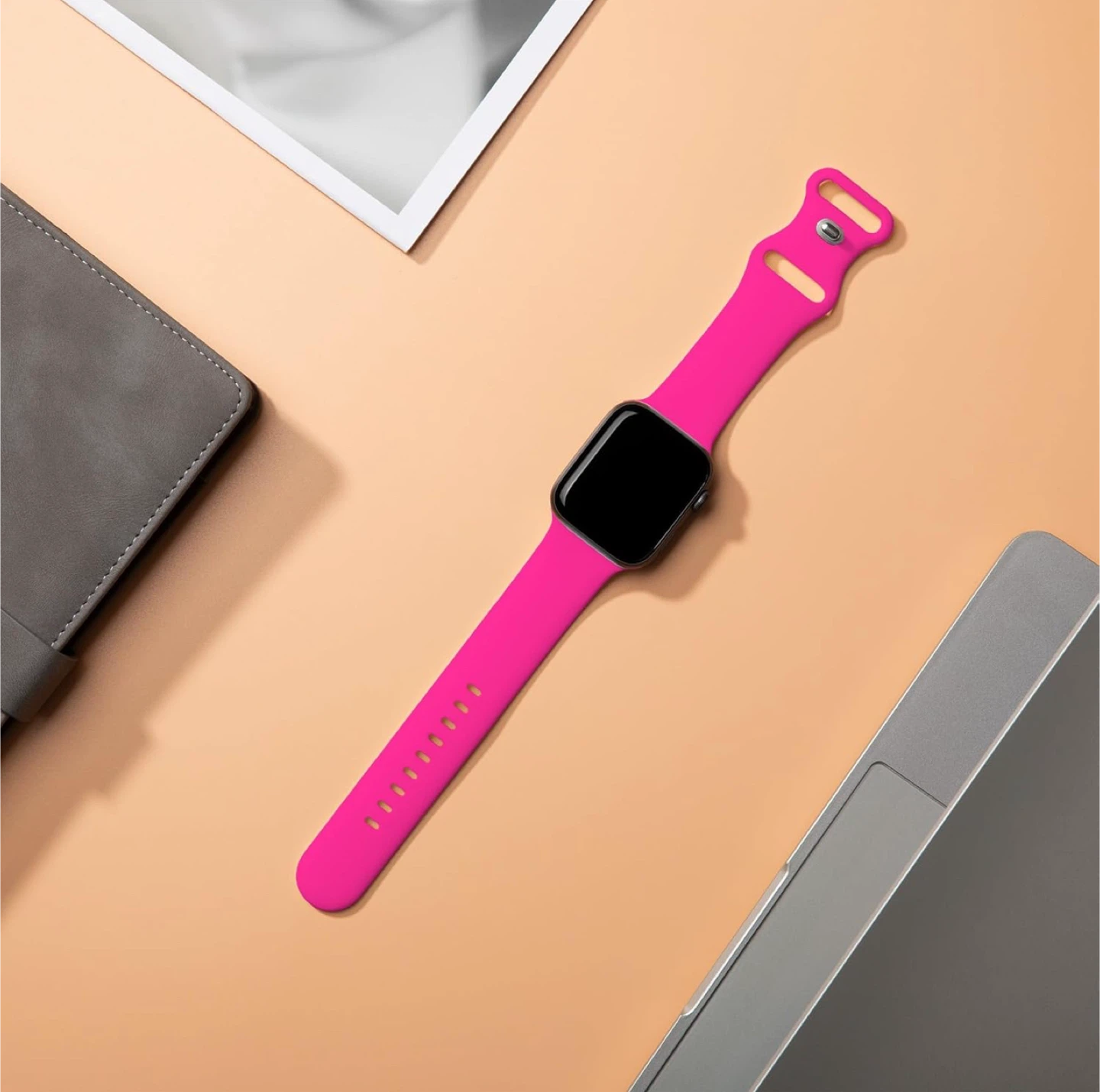 Replacement Watch Band - Hot Pink Silicone - photo 2
