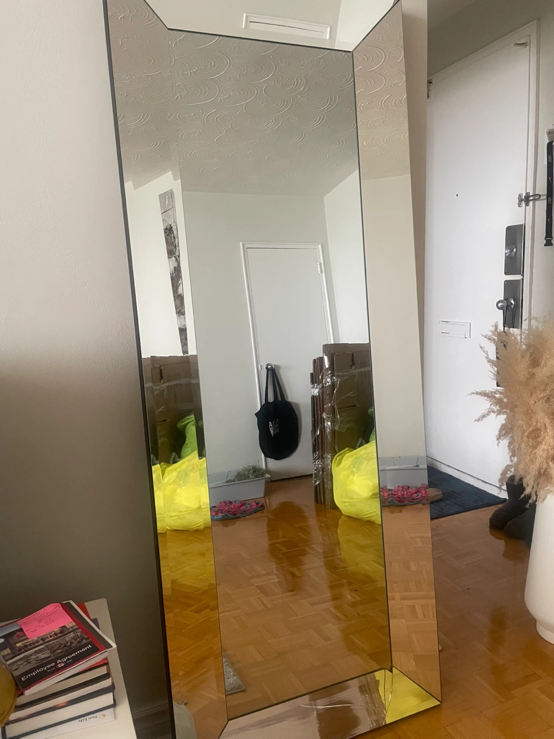 Full Length Mirror with Cracked Corner - photo 3
