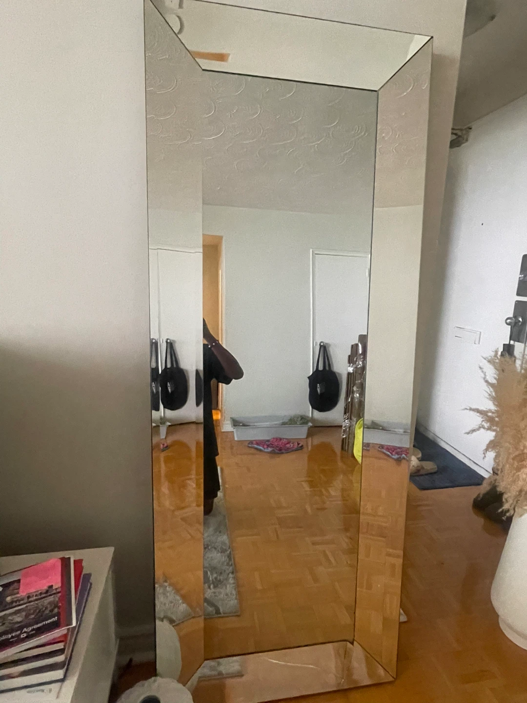 Full Length Mirror with Cracked Corner