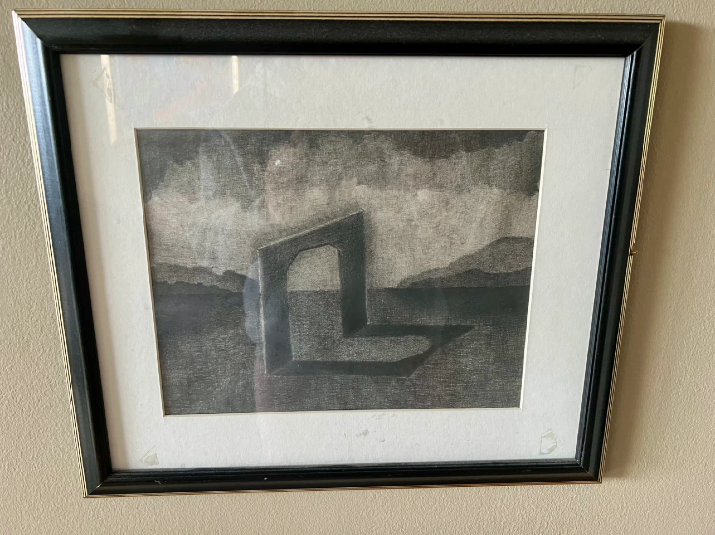Original Surreal Graphite Drawing – “The Threshold”