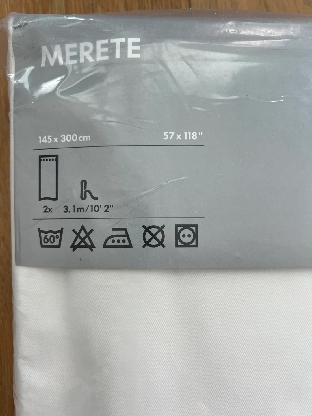 IKEA MERETE Curtains White 145 x 300 cm (Set of 2) - photo 2
