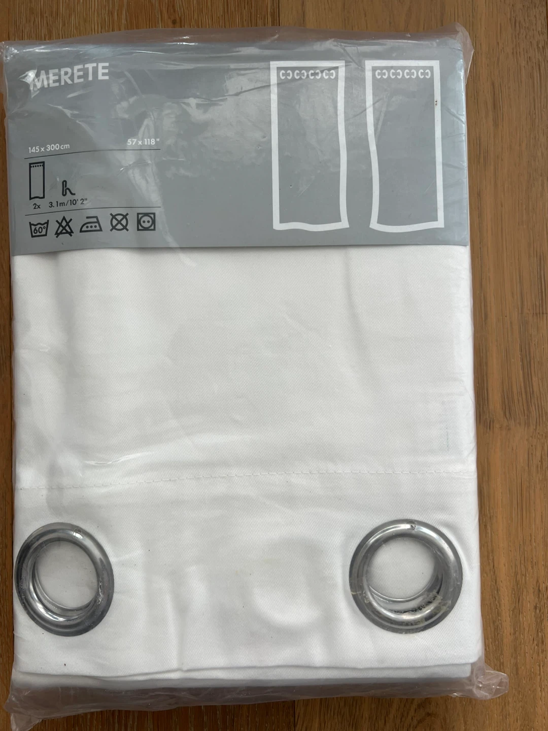 IKEA MERETE Curtains White 145 x 300 cm (Set of 2) - photo 4