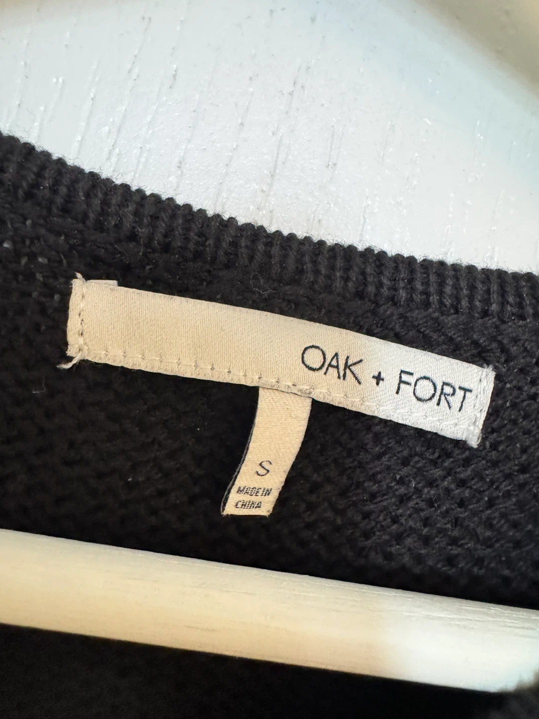 Oak + Fort Black Cold Shoulder Knit Sweater - Size S - photo 2
