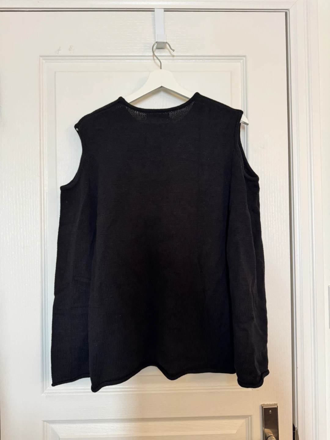 Oak + Fort Black Cold Shoulder Knit Sweater - Size S - photo 3
