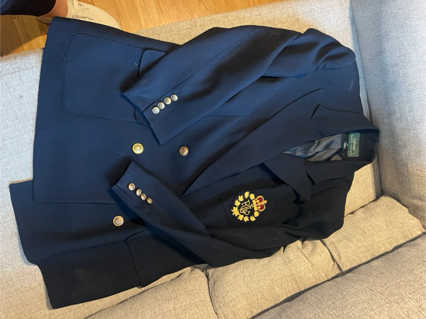 Ralph Lauren Navy Blazer with Crest women’s size 16