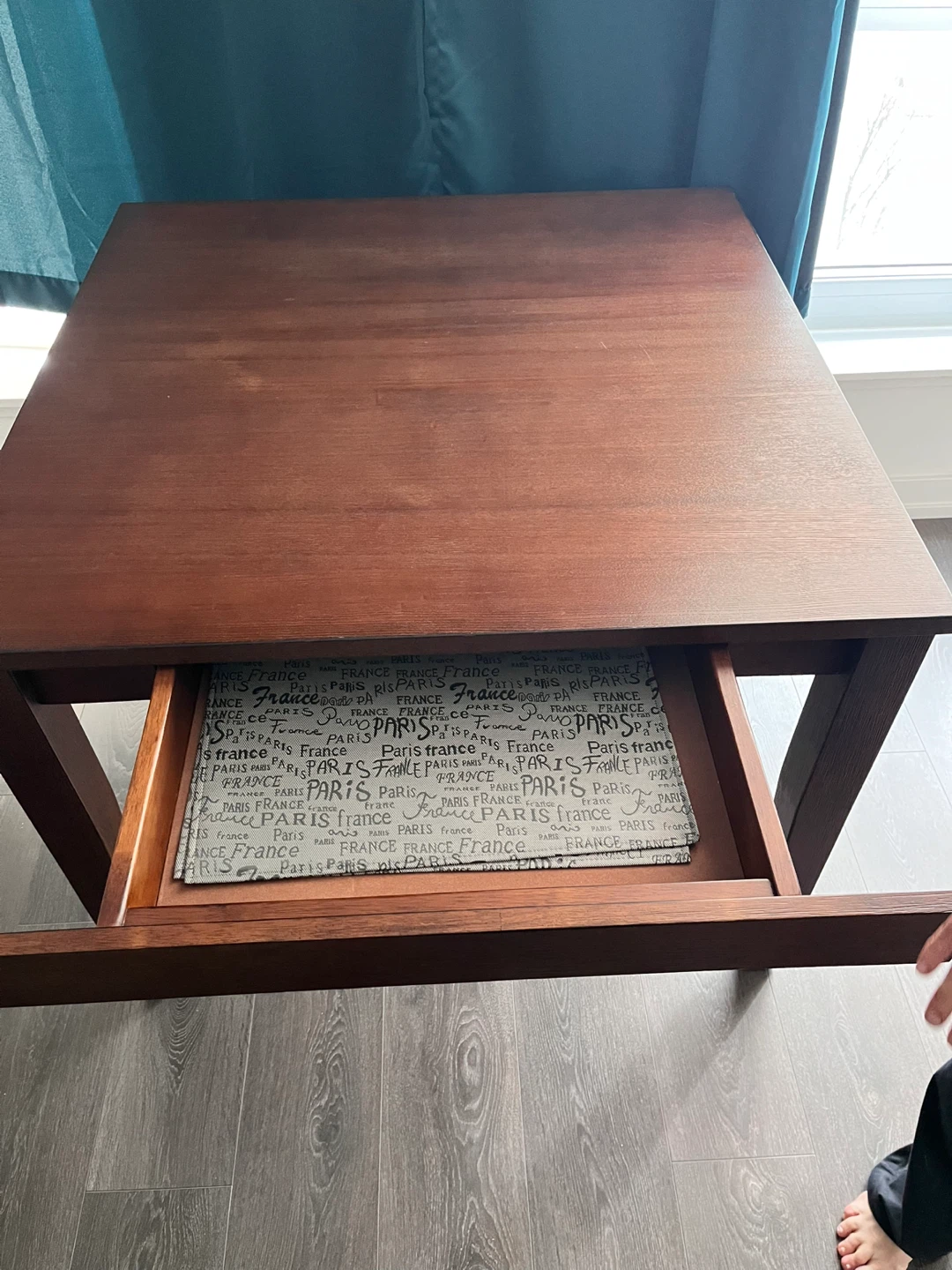 Dark Wood Dining Table + 2 chairs - photo 3