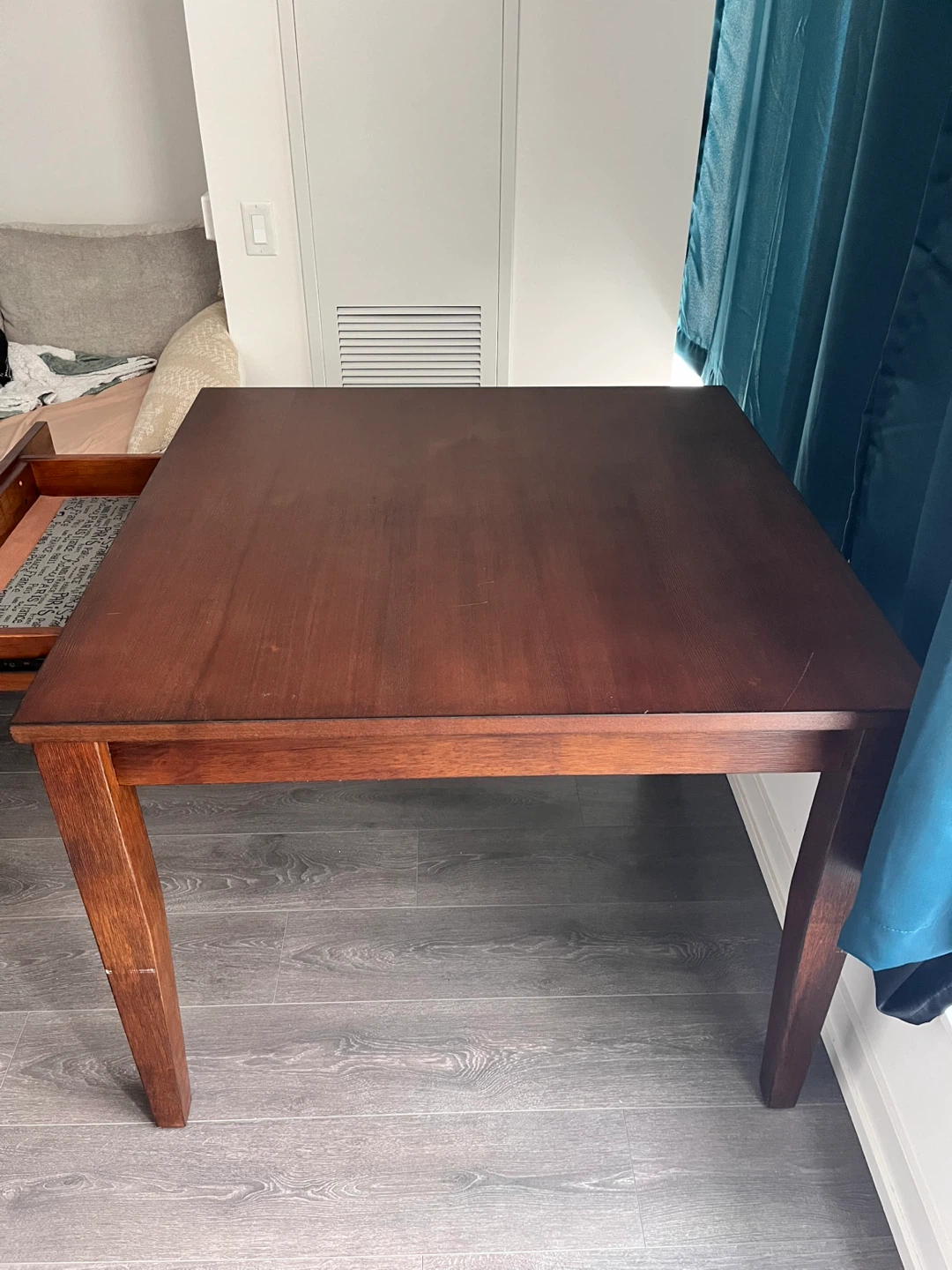 Dark Wood Dining Table + 2 chairs - photo 2