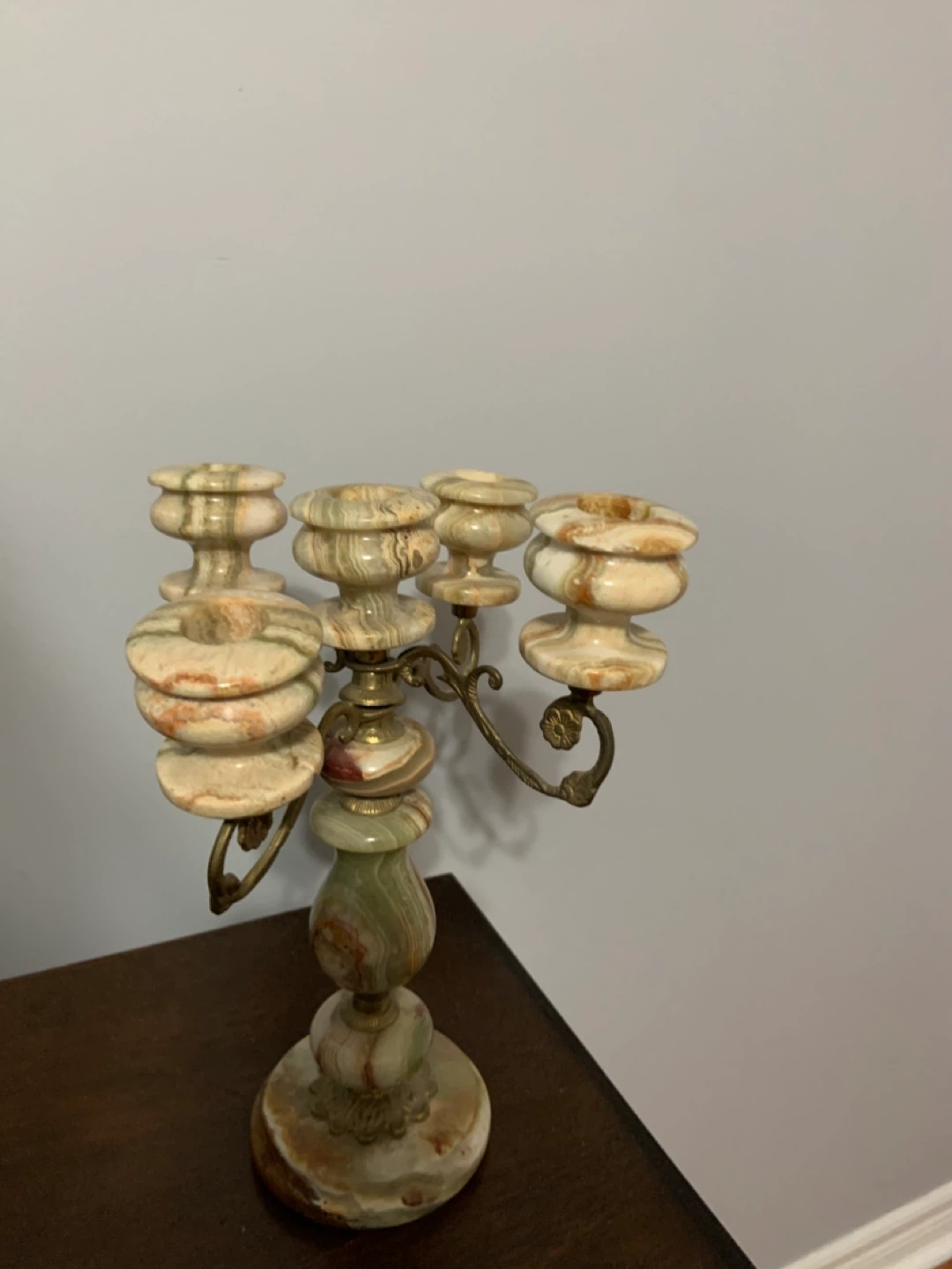 Vintage marble candle holder