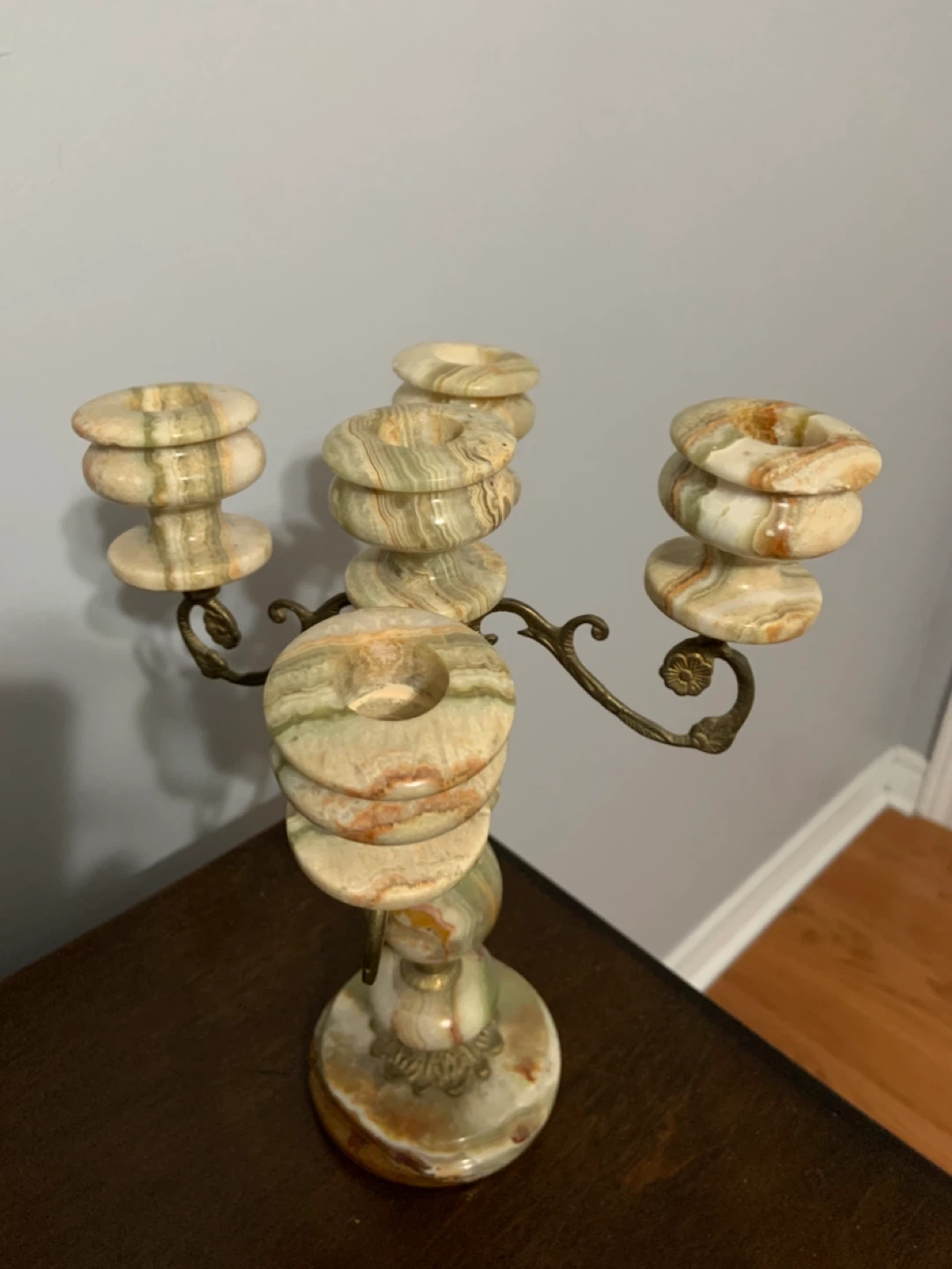 Vintage marble candle holder - photo 2