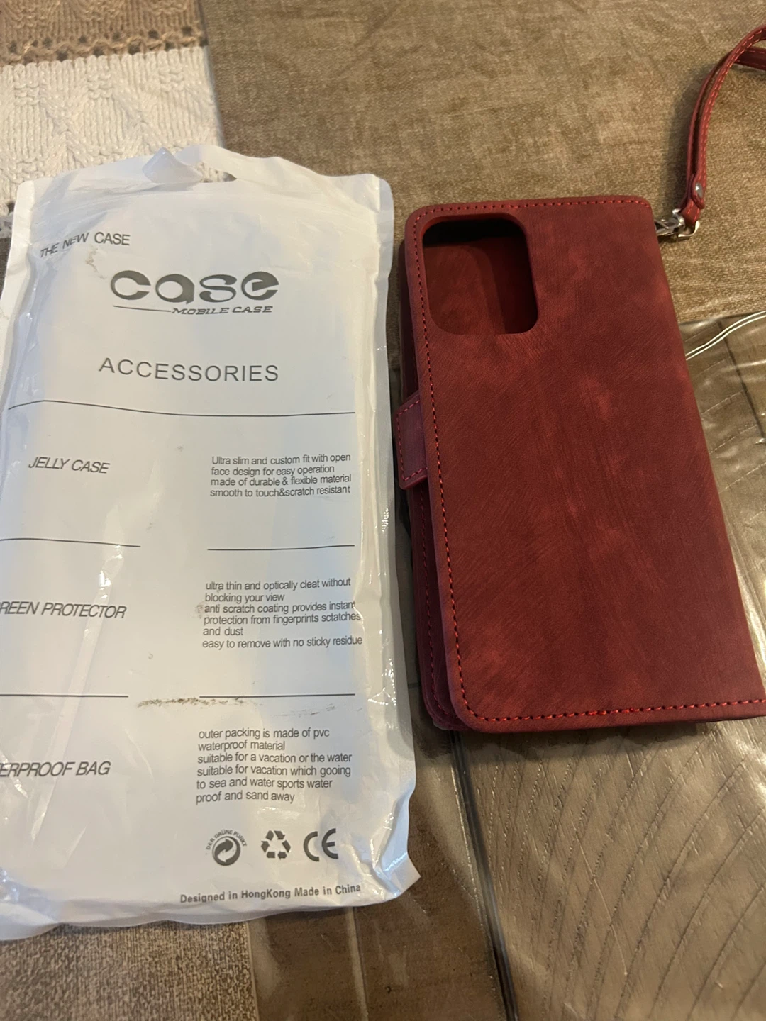 Case Mobile Accessories Red Wallet Phone Case