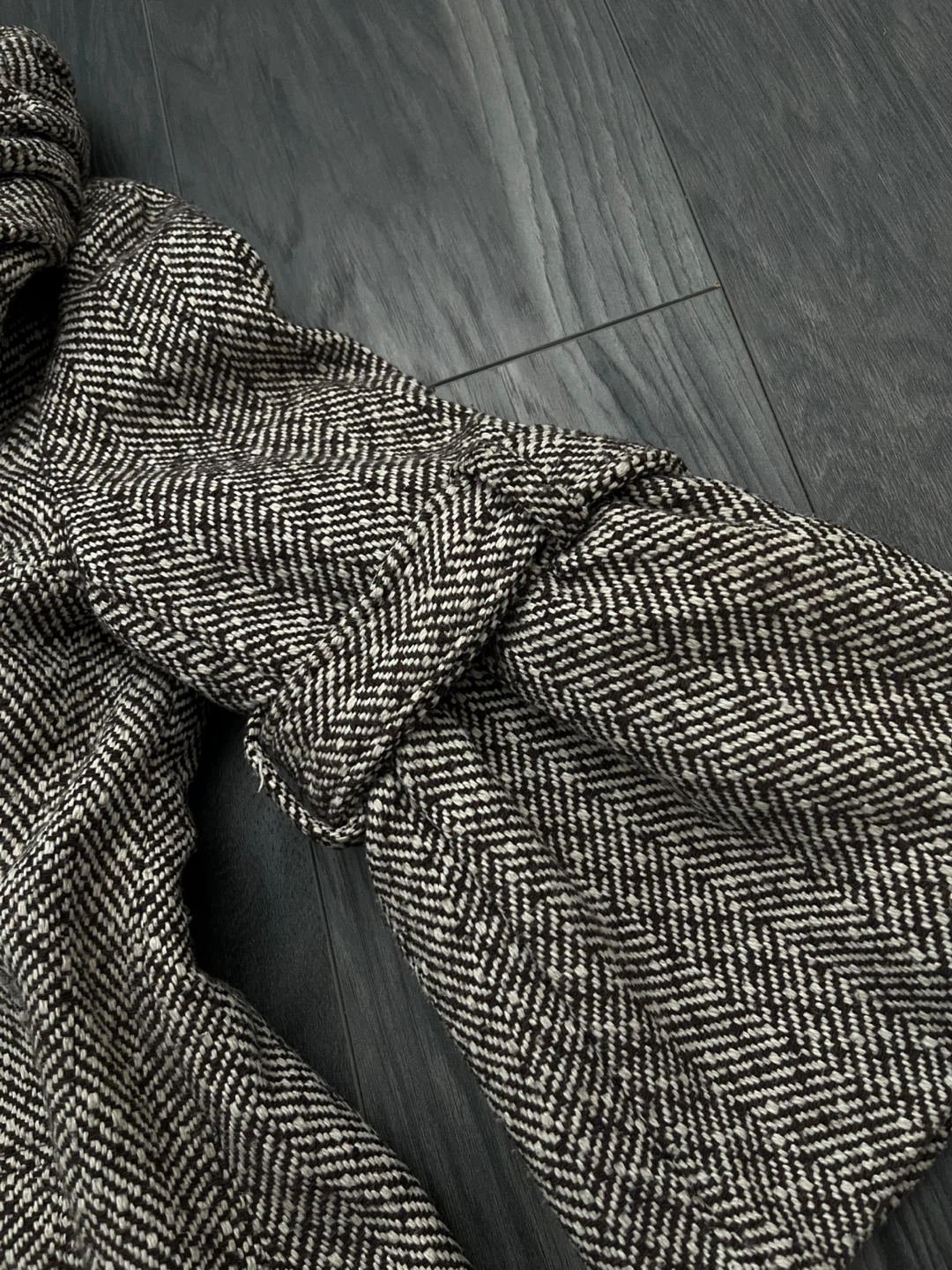 Y2K Last Kiss Herringbone Tweed Peacoat w/ Ruffle Collar | Women - photo 4