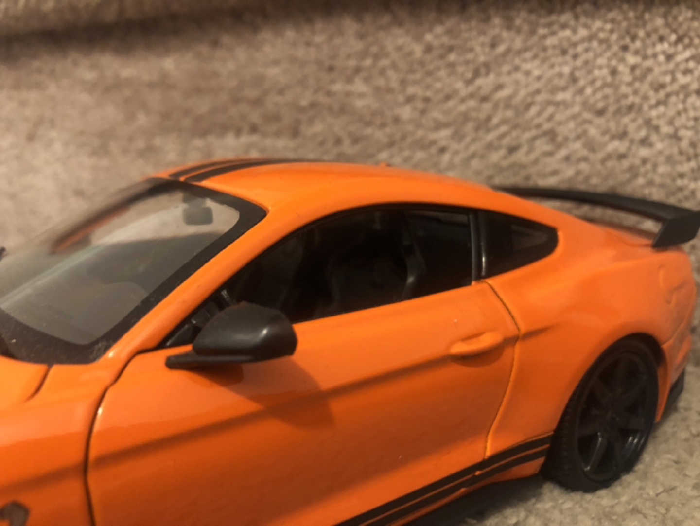 Orange Ford Mustang Shelby GT500 Diecast Model Car - photo 4