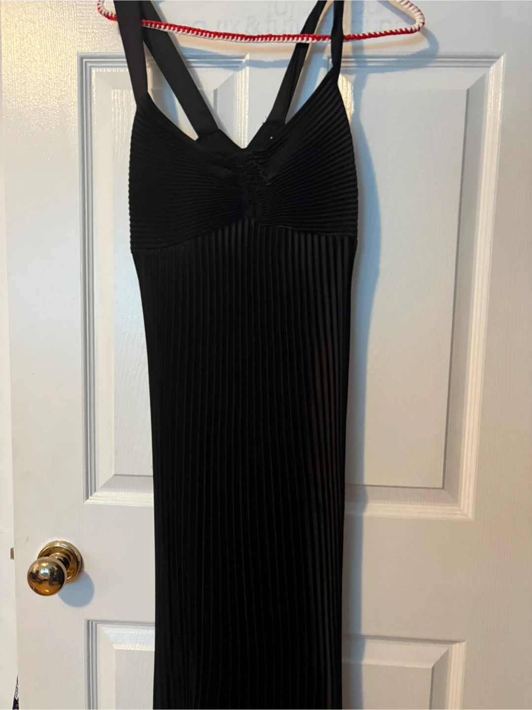 Black Pleated Maxi Dress