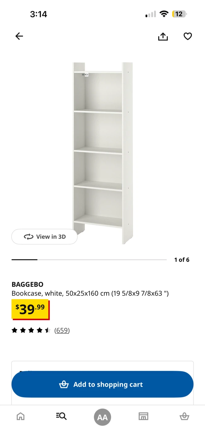 IKEA BAGGEBO Bookcase - White