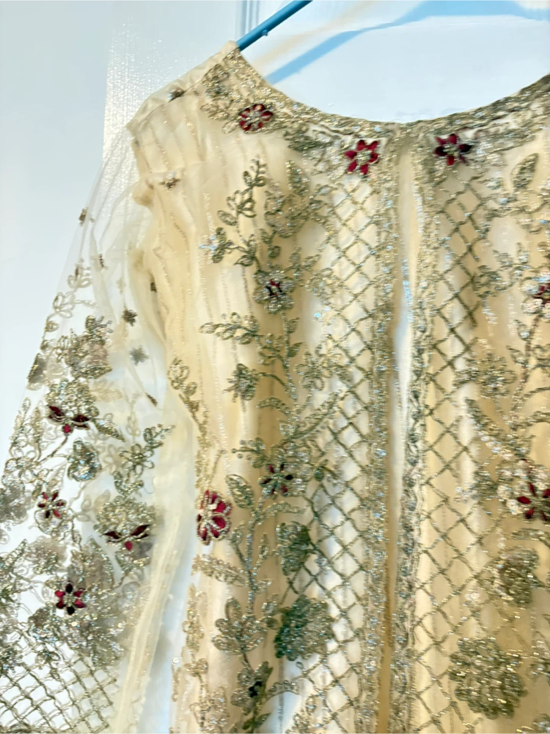 Embellished Cream Ethnic Outfit - photo 2
