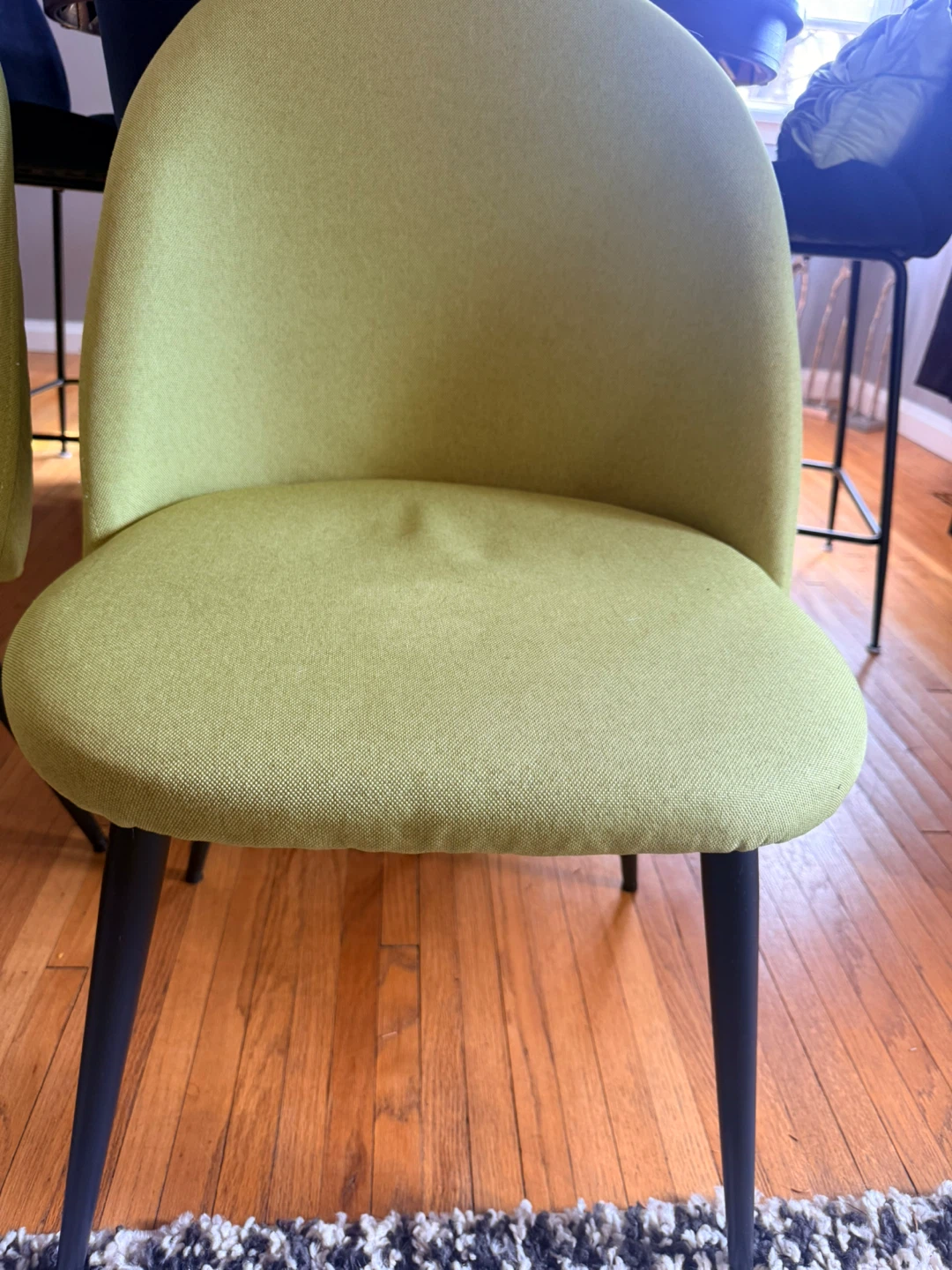 Set of 3 green Upholstered Dining Chairs - photo 3