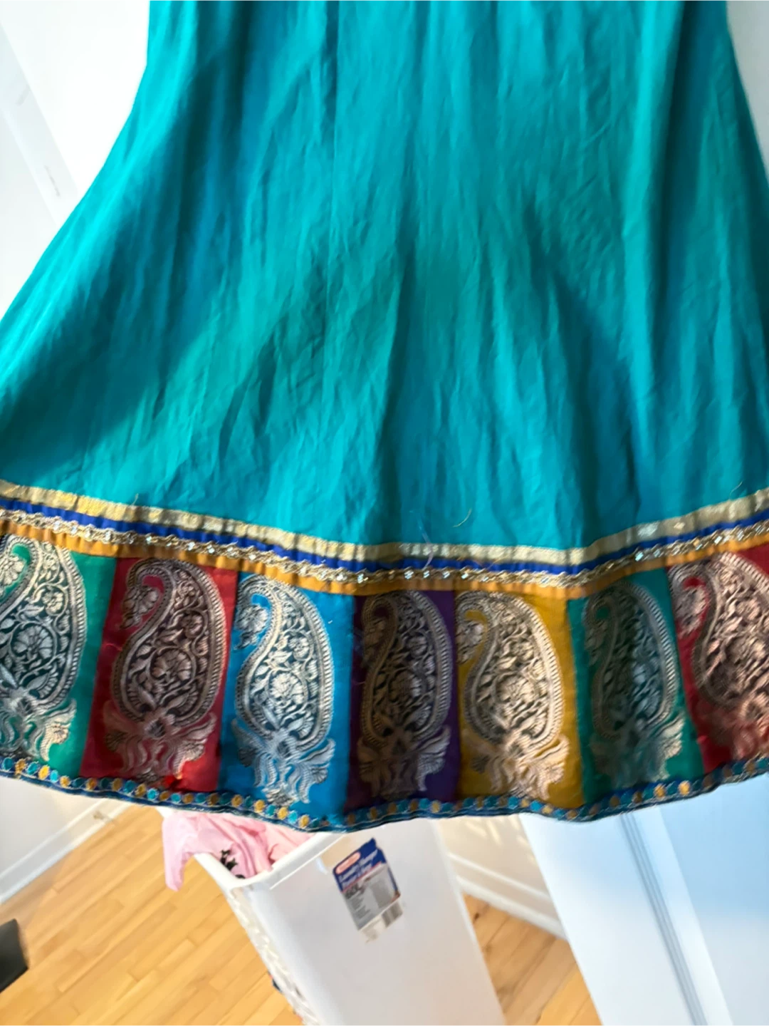 Teal Paisley Print Kurti Tunic Dress - photo 2